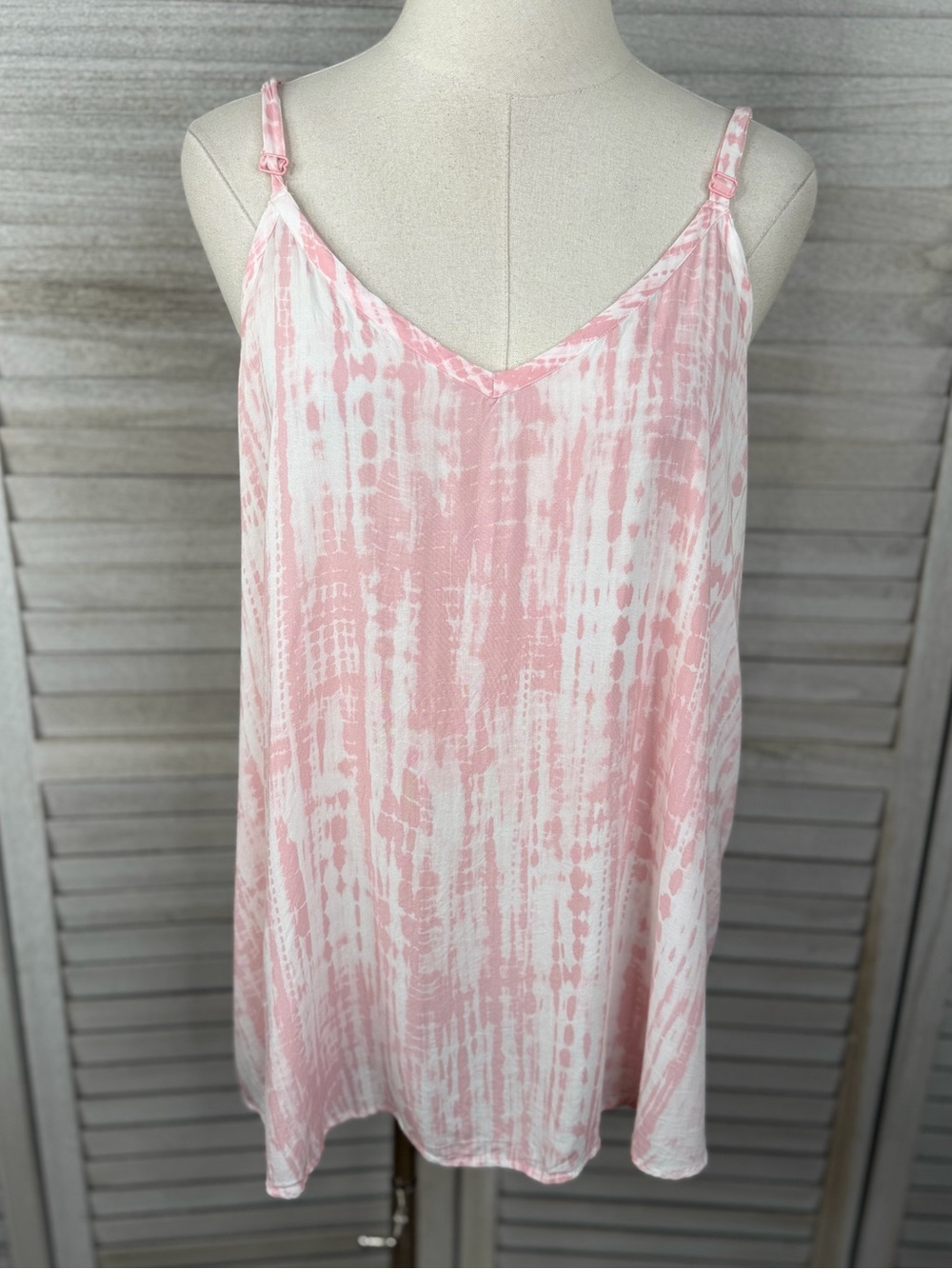 TORRID Pink & White Tie Dye Cami Top Women's Plus Size-0X